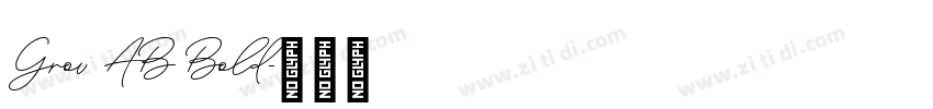 Grov AB Bold字体转换